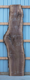 Black Walnut - S1822 & Black Walnut - S1823 Book-matched Live Edge Slab Pair