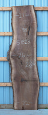 Black Walnut - S1822 & Black Walnut - S1823 Book-matched Live Edge Slab Pair